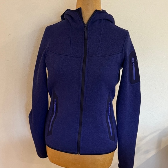 Arc'teryx sz XS Covert Hoodie fleece polar tech Deep Blue Ski Jacket - Picture 2 of 13